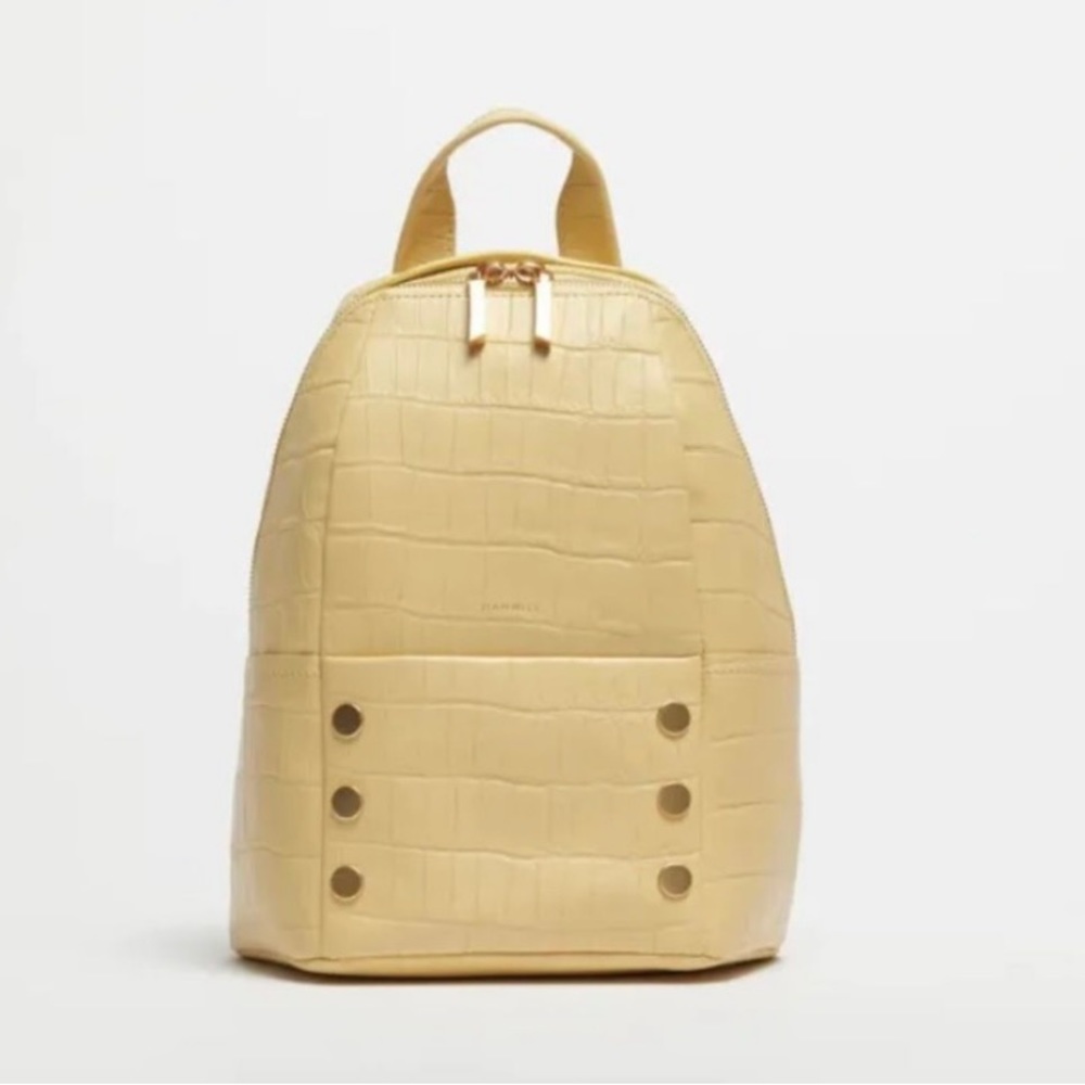 Hammit Medium Backpack Yellow Croc Embossed
